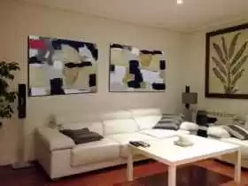 ver diptico pintura moderna en salón