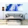 Lienzo azul texturas cuarteadas Abstracto Moderno 