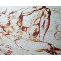 Cuadros pintores famosos pintados a mano en lienzo con textura. cuadro de desnudo masculino oferta decoración hogar outlet