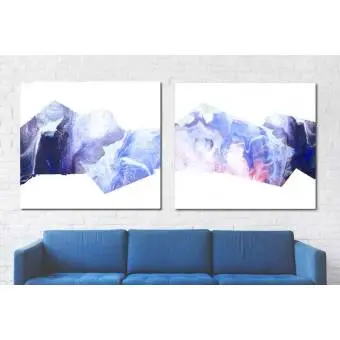 Conjunto Lienzos grandes diptico Abstracto Moderno 