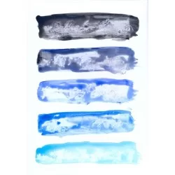 Cuadro arte abstracto franjas azules venta online