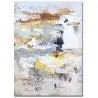 Toile abstraite gris paradisiaque Peintures abstraites 