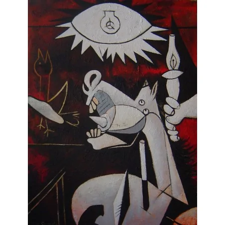 Cuadro figurativo, Cuadro caballo inspirado en el guernica, lienzo decorativo pintura moderna venta online