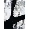 Black Line grande blanco y negro Peintures abstraites 