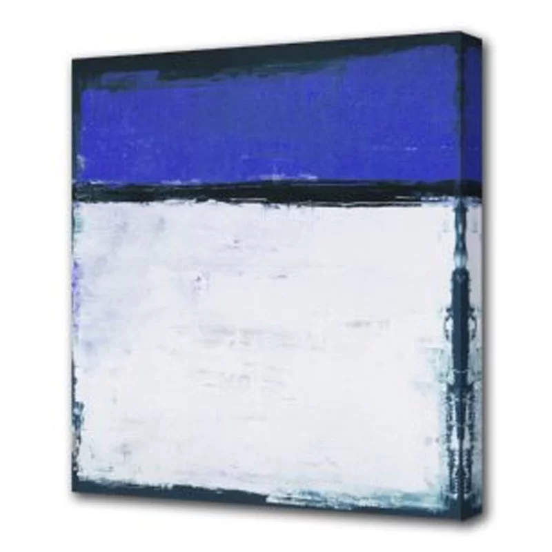 Cuadro abstracto rothko azul pintura lienzo con textura Decoración salón casa hogar cuadros famosos