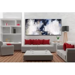 Cuadro abstracto grande horizontal panorámico decoración salón. cuadro moderno venta online
