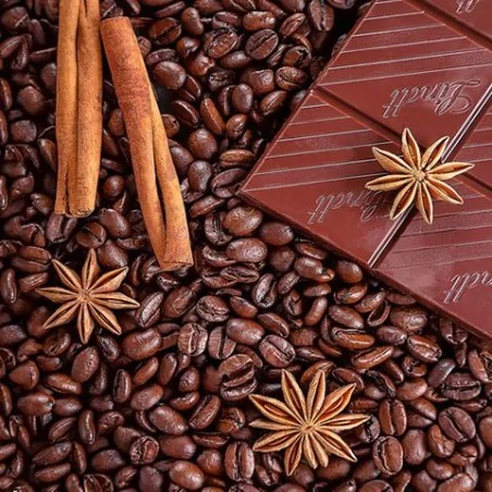 Cuadro para cocina moderna. Café anís canela chocolate.