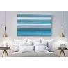 Cuadro para dormitorio lienzo abstracto moderno tonos azules decoración