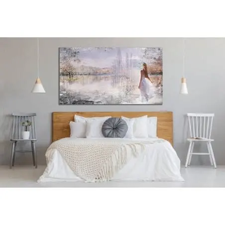 Cuadro en lienzo Paisaje Romántico decoración dormitorio matrimonial