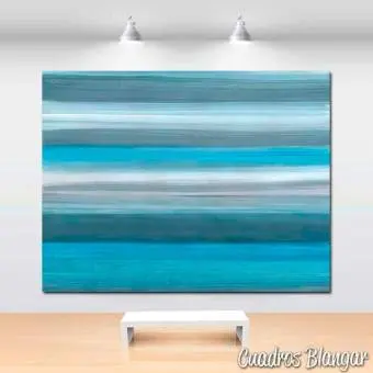 Lienzo tonos azules Abstracto Moderno 