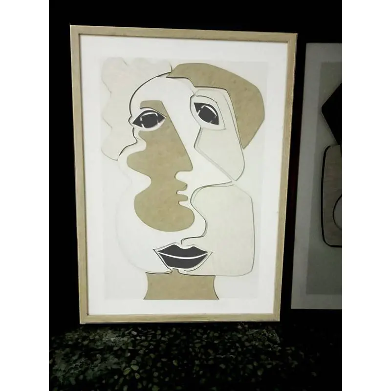 Moderno Relieve Estilo Picasso Cuadros para Salón 