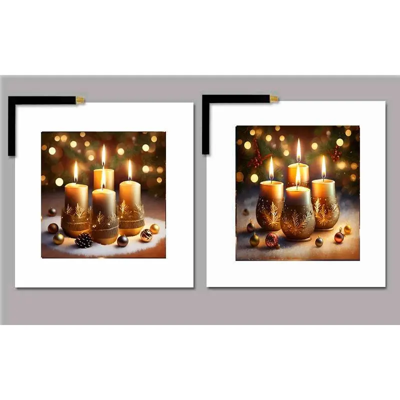 Cuadros velas Navidad Cuadros Decoración Navidad 
