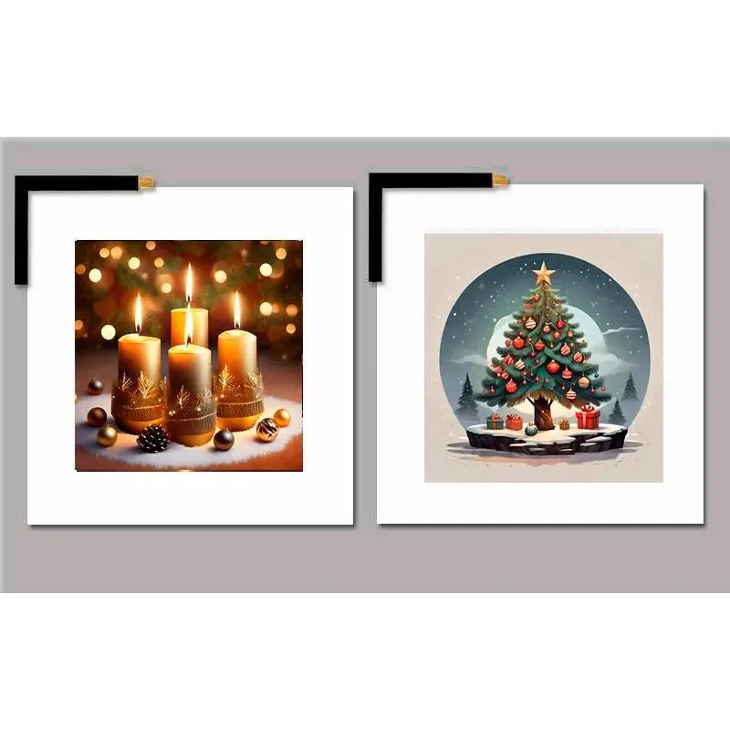 Velas de Pascua y Árbol Cuadros Decoración Navidad 