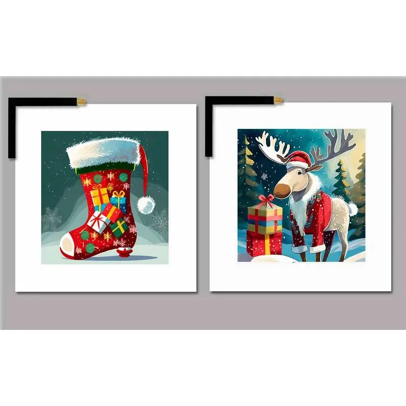 Calcetín regalos Noel alce Cuadros Decoración Navidad 