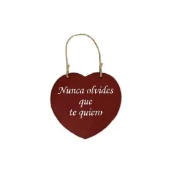 Cartel decorativo madera "No olvides que te quiero"