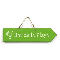 "Bar de la Playa" Cartel decorativo madera