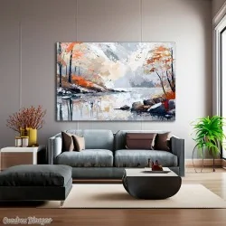 Cuadro Paisaje en lienzo Arte y decoración Cuadros Grandes, gran formato XXL 