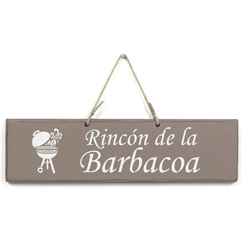 Cartel artesanal rincón de la barbacoa Carteles de madera personalizados 