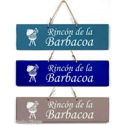 Cartel artesanal rincón de la barbacoa Arte y decoración Adornos de Pared y Decoración Artesanal 