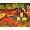 Cuadro famoso - Arearea - Gaugin dibujado Lienzos predibujados con dibujos para pintar 