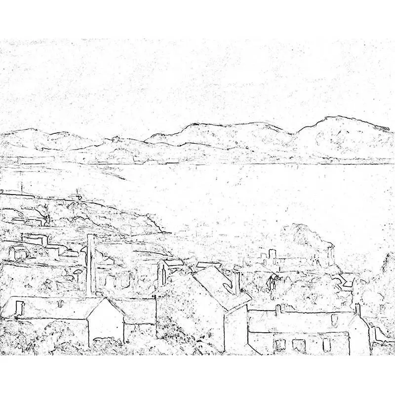 Cuadro Famoso Cézanne Predibujado Lienzos predibujados con dibujos para pintar 