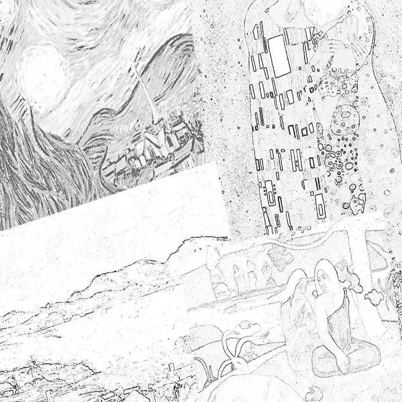 Cuadros famosos predibujados pack ahorro Lienzos predibujados con dibujos para pintar Cuadros famosos predibujados pack ahorro Lienzos predibujados con dibujos para pintar