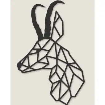 Silhouette animale origami : Bouquetin alpin Art en Bois pour Décorer les Murs : Plaques, Silhouettes et Plus 