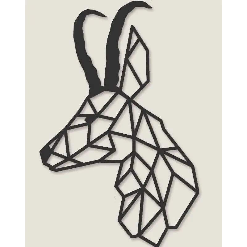 Silhouette animale origami : Bouquetin alpin Art en Bois pour Décorer les Murs : Plaques, Silhouettes et Plus 