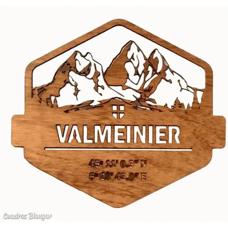 Décoration murale en bois Valmeinier Alpes Françaises artisanale Art en Bois pour Décorer les Murs : Plaques, Silhouettes et Plus 