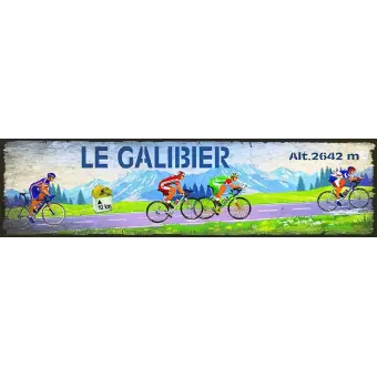OUTLET - Panneau en bois peint coloré et décoratif Le Galibier