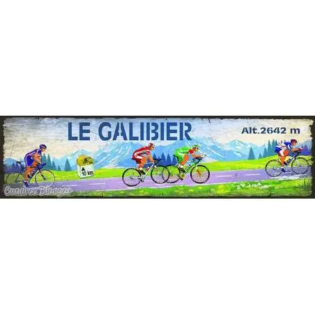 OUTLET- Colorido y decorativo Cartel de madera pintado Le Galibier