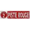 Panneau en Bois La Féclaz 2 – Piste Rouge – Décoration Alpine Vintage Panneaux décoratifs en bois personnalisés 