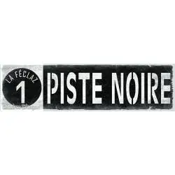 OUTLET- Cartel de Madera Pista Negra La Féclaz 2 | Decoración Alpina