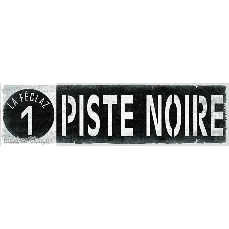 Panneau en Bois “La Féclaz 2 – Piste Noire” – Style Montagne Premium Panneaux décoratifs en bois personnalisés 