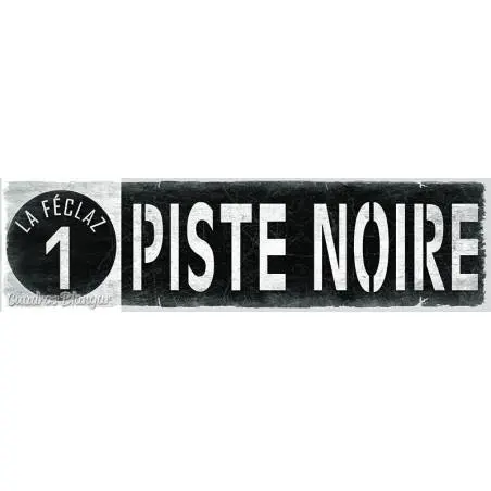 Panneau Bois La Féclaz 2 – Piste Noire | Décoration Montagne | OUTLET