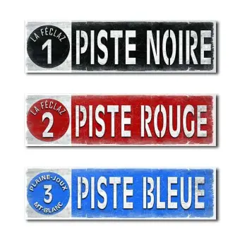 Outlet pack Tres carteles Esqui Alpino Carteles de madera personalizados 