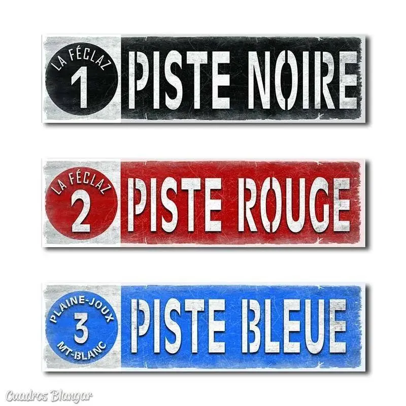 Pack outlet Trois posters Ski alpin Panneaux décoratifs en bois personnalisés Pack outlet Trois posters Ski alpin Panneaux décoratifs en bois personnalisés