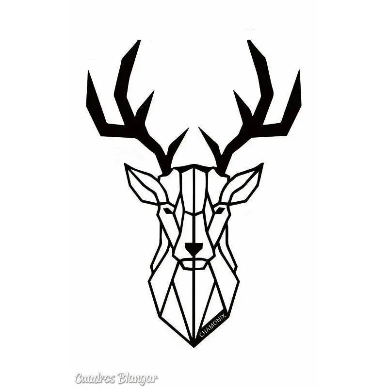 Chamonix origami figurine de chamois alpin 50 cm Art en Bois pour Décorer les Murs : Plaques, Silhouettes et Plus 