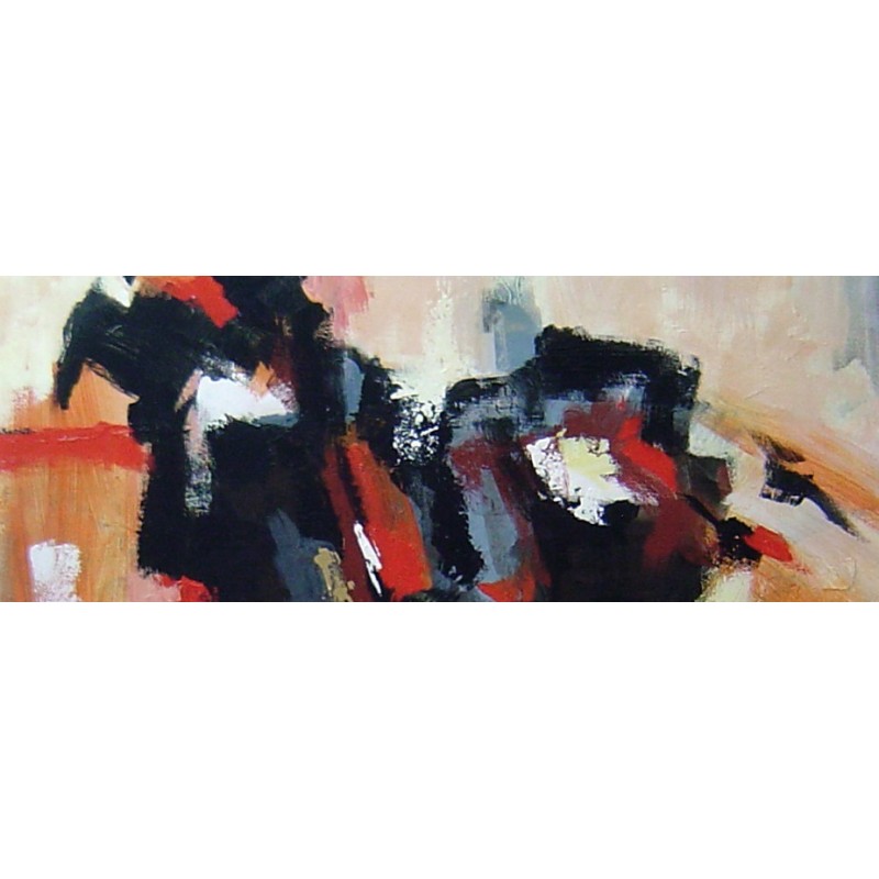 Cuadros gran formato cuadro abstracto moderno horizontal pintado a mano