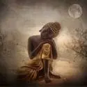 Cuadro Buda Soñando luz de luna