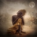 Cuadro Buda Soñando luz de luna