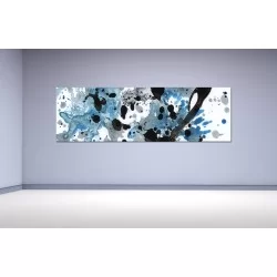 Cuadro abstracto lienzo azul cuadro grande horizontal decorativo venta online