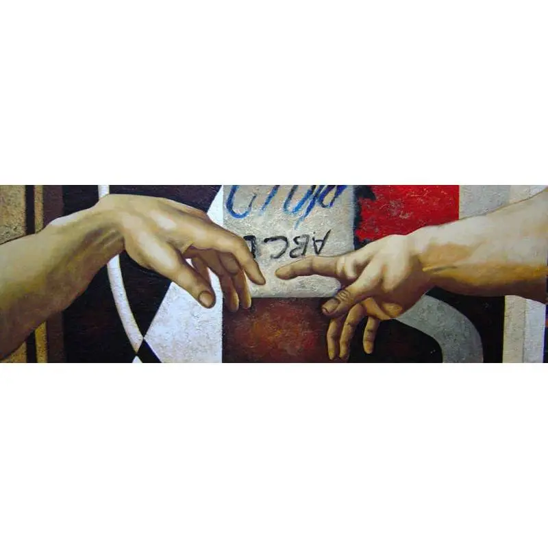 Interprétation du célèbre tableau&nbsp;: La Création d’Adam Grands tableaux 