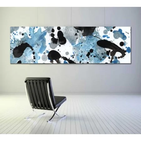 cuadros modernos azul pintura abstracta grandes lienzo decoración salón