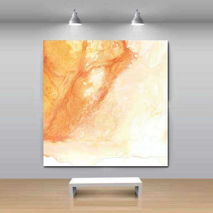 cuadro abstracto cuadro moderno lienzo impreso amarillo naranja