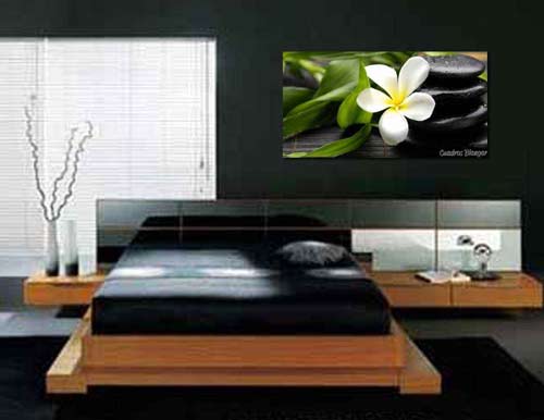 cuadros para dormitorios flor zen