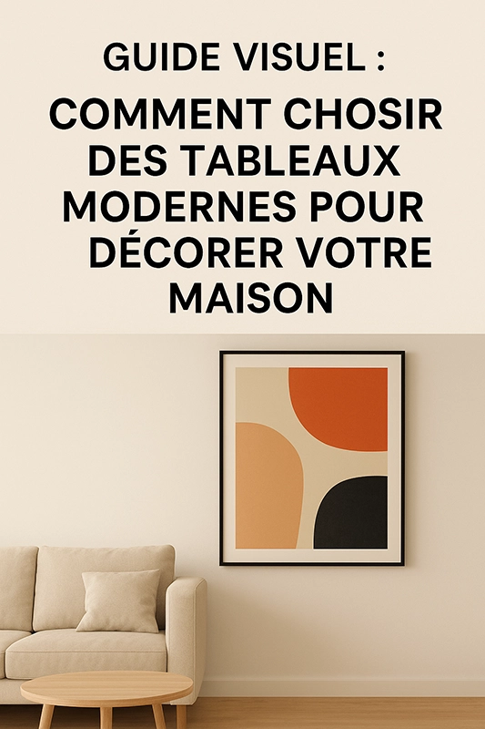 guide visuel choisir des tableaux modernespour decorer votre maison