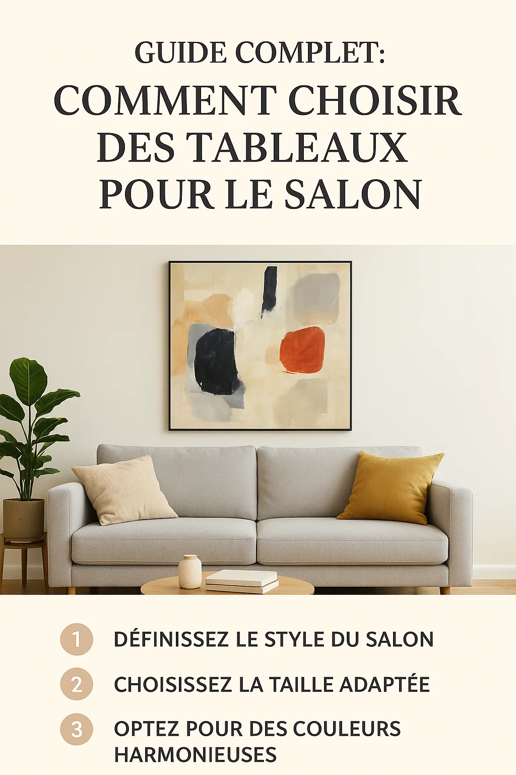 télécharger le guide comment choisir des tableaux pour le salon