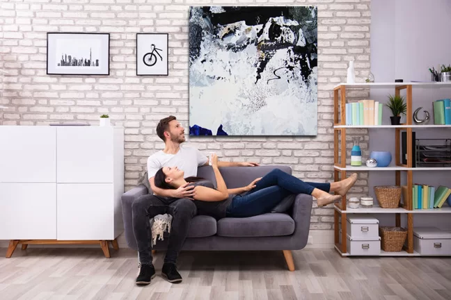 los caudros abstractos por encargo y el precio