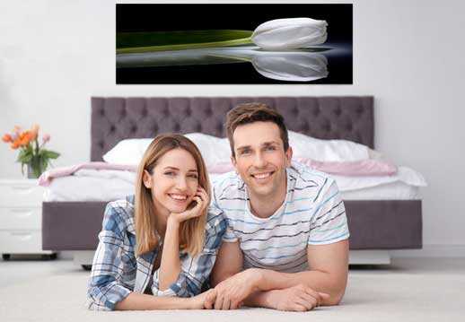 pareja feliz cuadro moderno para dormitorio